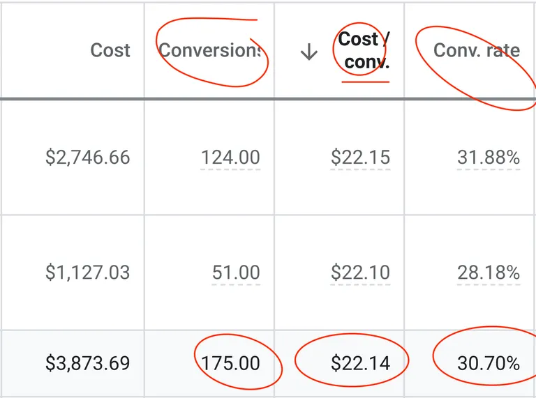 Google Ads Results