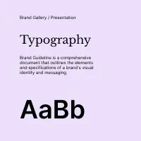 Brand guideline typography page cycling through colourways