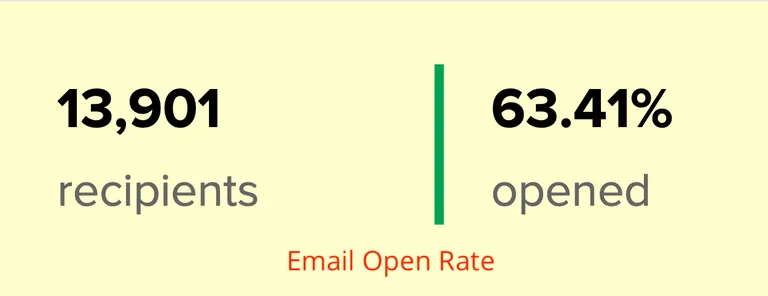 63% Open Rates for Email Campaign to 14,000 Subscribers