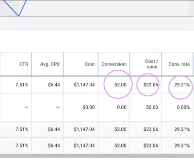 Google Ads Results