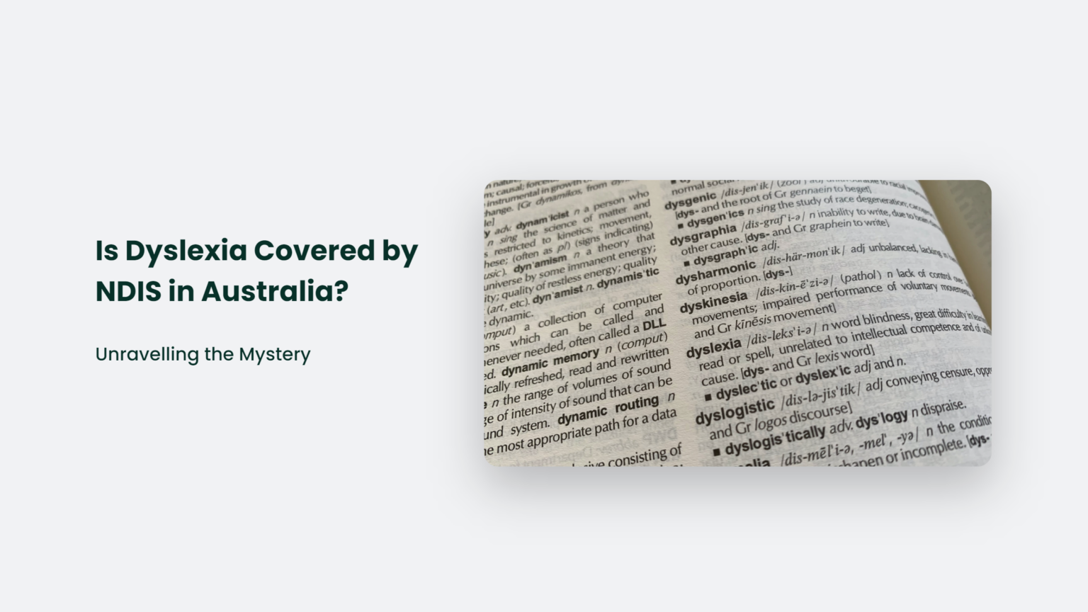 Is Dyslexia Covered By NDIS In Australia? Unravelling The Mystery CJ&CO