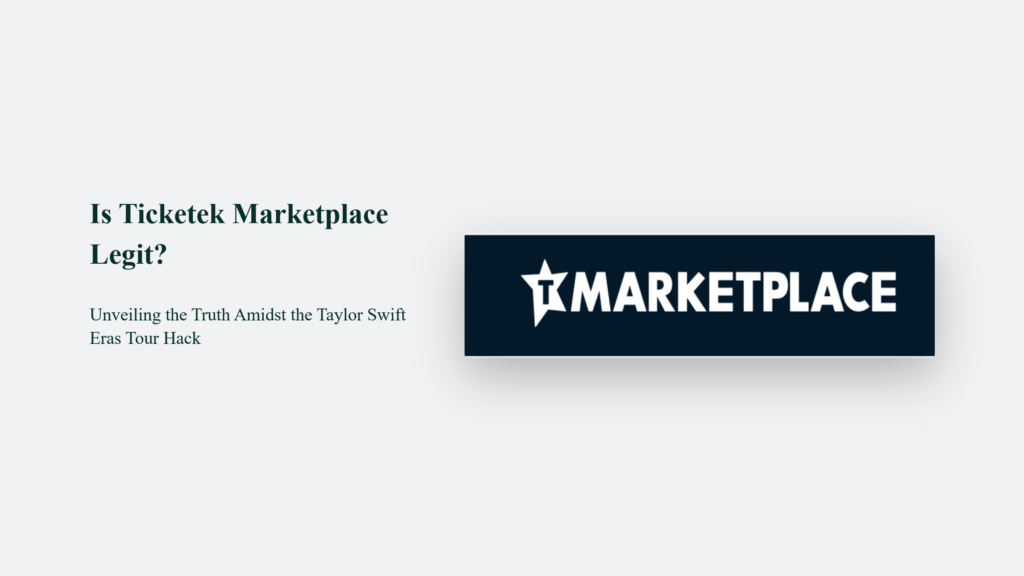 The Ticketek Marketplace logo featuring Taylor Swift Eras Tour, inviting users to "log in".