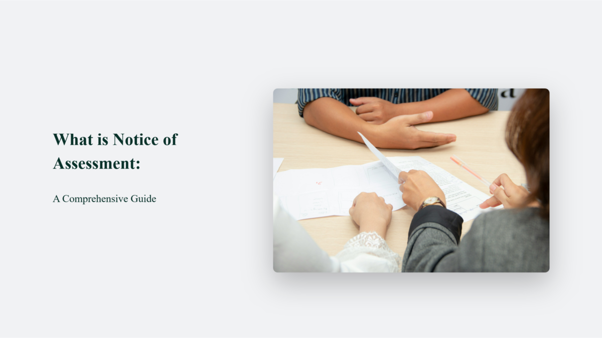 What Is Notice Of Assessment A Comprehensive Guide CJ&CO
