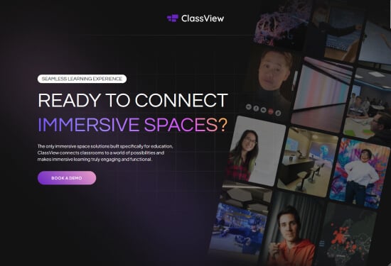 AVD website with the words ready to connect immersive spaces.