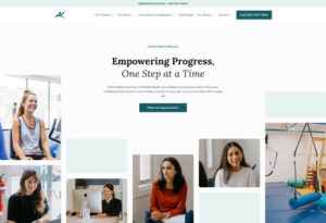 Empowering progress one step at a time website design.