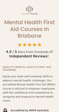 A screenshot of First Class First Aid website.