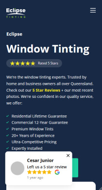 Eclipse window tinting website.