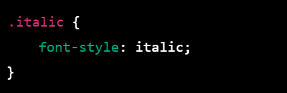 How To Italicize In Css