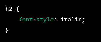 How To Italicize Css