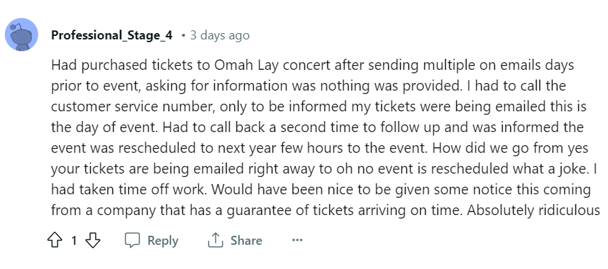 A Text Message With A Picture Of A Legitimate Ticket From A Trusted Merchant.
