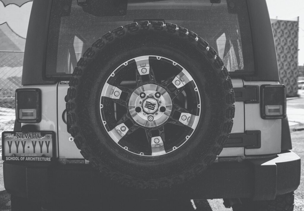 Boosting Web Visibility with Top SEO Strategies through an Image of a Jeep with a Tire