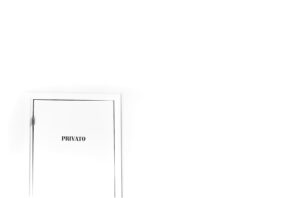 A closed door symbolizing the harmony between AI-powered customer service and GDPR compliance in maintaining data privacy.