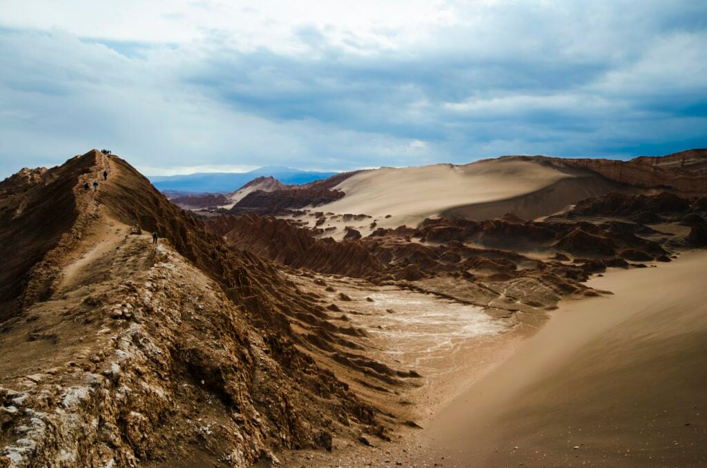 Atacama desert sand dunes in Chile.
