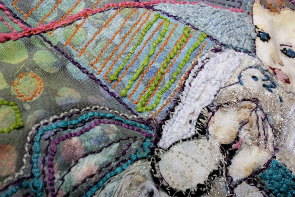 A revolutionary close up of fabric showcasing the impact of multi-core fiber technology.