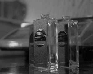 A black and white photo showcasing the influence of machine learning in retrosynthesis analysis.