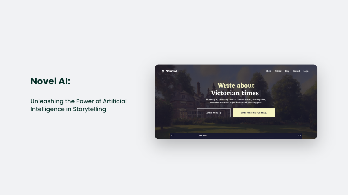 Novel Ai User Interface Novel AI: Unleashing The Power Of Artificial Intelligence In ...